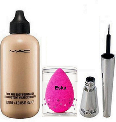 

eska Sponge Puff, Mac Face And Body Foundation,Brooke Candy Liner(Set of 3)