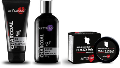 

Skinatura Groom Yourself Mens Care Pack (Charcoal Face Wash, Hair Shampoo & Hair Wax)(Set of 3)