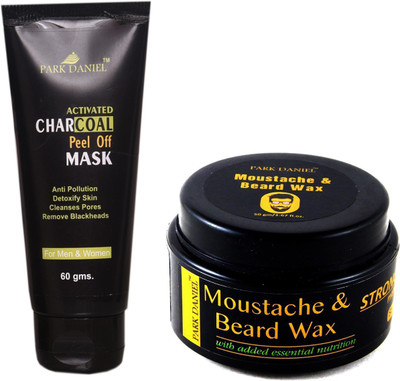 

Park Daniel Activated Charcoal Peel off Mask and Beard & Moustache wax Combo pack of 2(110 gms)(Set of 2)