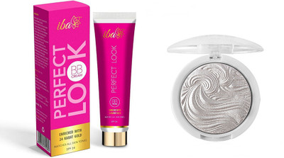 

iba Perfect Look BB Cream with miss rose silver shimmer highlighter 04(Set of 2)