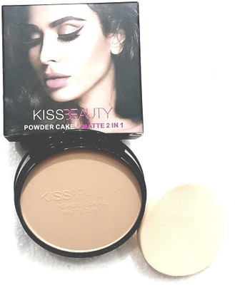 

Kiss Beauty Powder Cake Matte 2 In 1 Compact(Natural, 20 g)