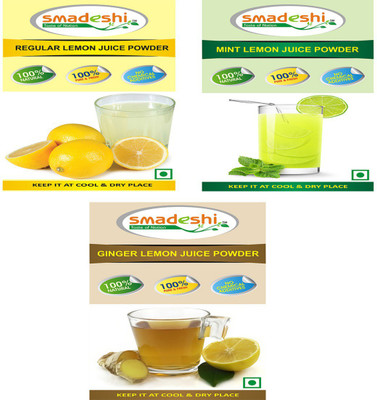 

smadeshi Ginger Lemon juice pouch pack (17 gram ) 25pcs with free Mint Lemon juice pouch pack (17 gram ) pack of 2 and Regular Lemon juice pouch pack (17 gram) pack of 2(17 g, Pack of 3)