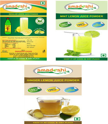 

smadeshi Regular Lemon juice zip pack (100 grams) with free Mint Lemon juice zip pack (17 grams) 5pcs, Ginger Lemon juice zip pack (17 grams) 5pcs(117 g, Pack of 3)