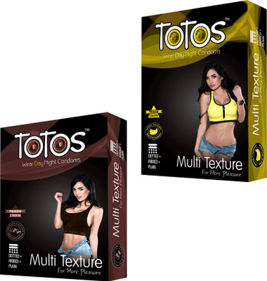 Totos Chocolate And Banana Flavour Ribbet Condom Condom(Set of 2, 20S)