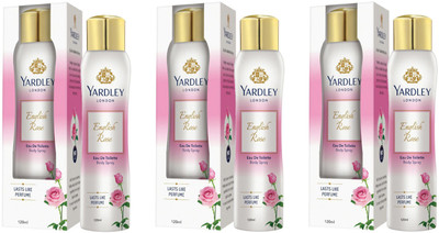 

Yardley London English Rose EDT Body Spray for Women 120ML Each (Pack of 3) Perfume Body Spray - For Women(360 ml, Pack of 3)