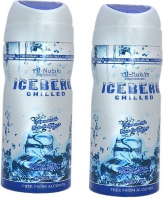 Al Nuaim ICE BERG PACK OF 2 Deodorant Spray  -  For Men & Women(400 ml)