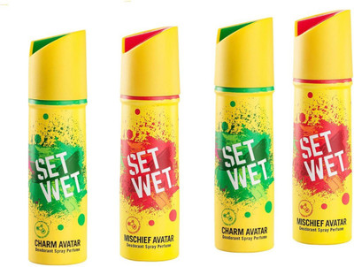 

Set Wet charm sweg aratar Deodorant Spray - For Men(150 ml, Pack of 4)