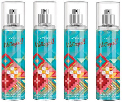 

Layer Shot Wottagirl PURE PARADISE PACK OF 4 Deodorant Spray - For Women(540 ml, Pack of 4)