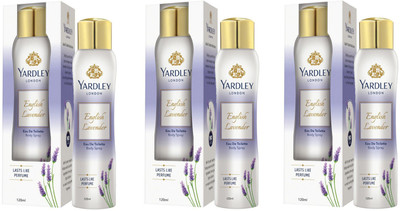 

Yardley London English Lavender EDT Body Spray for Women 120ML Each (Pack of 3) Perfume Body Spray - For Women(360 ml, Pack of 3)