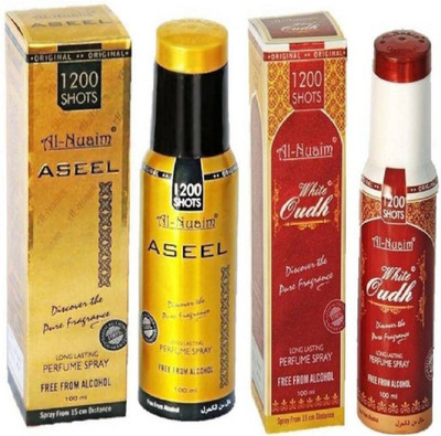 

Al Nuaim WHITE OUD AND ASEEL Body Spray - For Men & Women(200 ml)