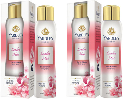 

Yardley London London Mist EDT Body Spray for Women 120ML Each (Pack of 2) Perfume Body Spray - For Women(240 ml, Pack of 2)