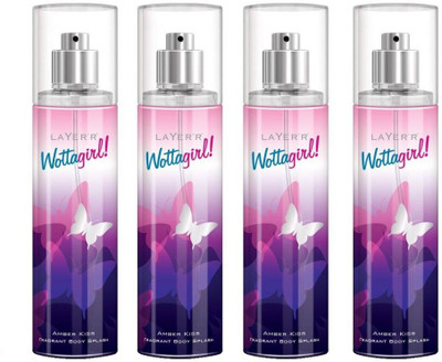 

Layer Shot Wottagirl AMBER KISS Pack of 4 Deodorant Spray - For Women(540 ml, Pack of 4)