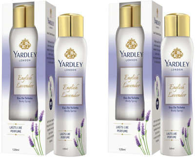 

Yardley London English Lavender EDT Body Spray for Women 120ML Each (Pack of 2) Perfume Body Spray - For Women(240 ml, Pack of 2)