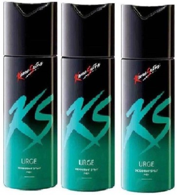 

KamaSutra URGE PACK OF 3 Body Spray - For Men & Women(450 ml, Pack of 3)