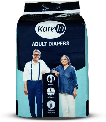 

Karein Adult Diapers, Size Large, 10 Pcs Pack, for Waist Size 40"-55" Adult Diapers - L(10 Pieces)