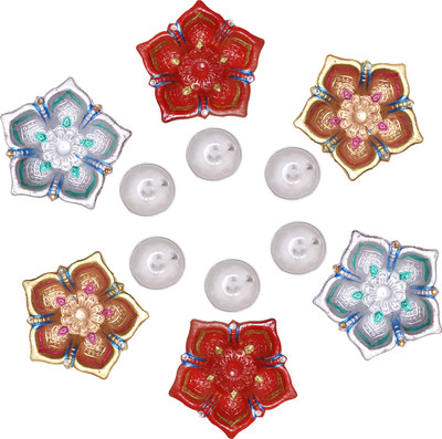 

Blutec Terracotta (Pack of 6) Table Diya Set(Height: 0.79 inch)