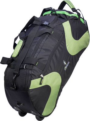 Istorm Clasic black and Parrot Green Duffel Strolley Bag(Green)