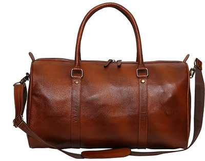

Zordan Leather (Expandable) Luggage Travel Duffel Bag with Expandable Features Color Travel Duffel Bag(Brown)