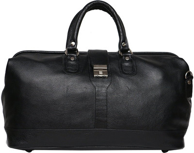 

Zordan Leather (Expandable) Luggage Duffel Travel Bag with Expandable Features Color Travel Duffel Bag(Black)