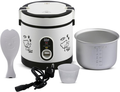 

BMS Lifestyle BMS02-ilo Personal Multipurpose Portable Mini Travel Multi-Function Rice Cooker with Keeping Warm Function, 600ml Electric Rice Cooker(0.6, White)