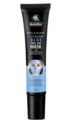

GutarGoo Breezy- Blue Peel Off Mask with Neem, Cucumber, Rosemary, Mint & Tea-Tree Oil for Deep Cleansing & Icy Cool Effect | No SLES (Sulphates), No Parebens | For All Skin Types(15 ml)