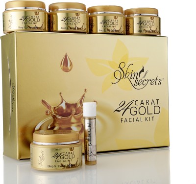 SKIN SECRETS 24 CARAT GOLD FACIAL KIT 310g(6 x 51.67 g)