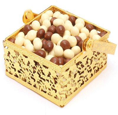 

Ghasitaram Gifts Chocolate Hampers-Golden small nutties Basket Combo(2)