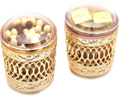 Ghasitaram Gifts Chocolates-Mehwish Set of 2 Chocolates and Nutties Air Tight Containers Combo(4)