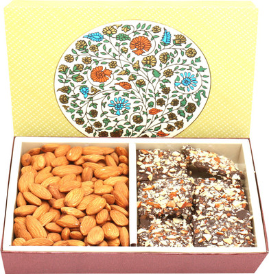 

Ghasitaram Gifts Chocolate Hampers-2 Part Eco Almonds and English Brittles Box Combo(3)