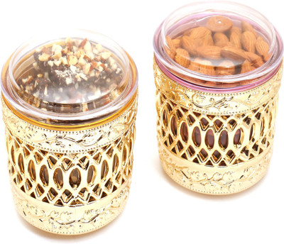 

Ghasitaram Gifts Chocolate Hampers-Mehwish Set of 2 Almonds, Englsih Brittles Chocolate Hampers Air Tight Containers Combo(4)