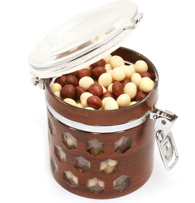 

Ghasitaram Gifts Chocolate Hampers-Premium Air Tight Wooden Acrylic Nutties Container Combo(2)