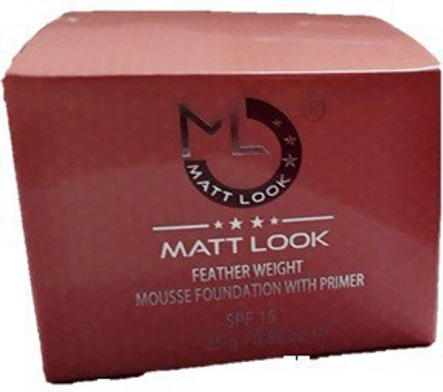 

Mattlook Matt Look MF-01 Feather Weight Mousse Foundation With Primer SPF 15 Foundation(ROSE, 25 g)