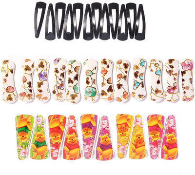 

AANJNEY TIC TAC PRINTED PRINT PIN Tic Tac Clip, Hair Clip, Hair Pin(Multicolor)