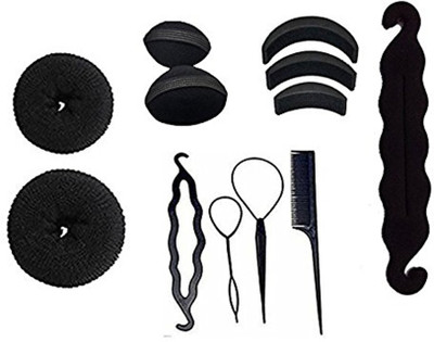 

fllik Bun Maker Hair Band, Bun, Bun Clip(Black)