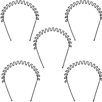 

niwner black matle ziczec hair band pack of 5 pcs. Hair Band(Black)