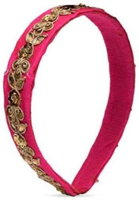 

NeedyBee Ethnic Hair hairband for girls perfect for festival Hair Band(Pink)