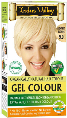 

Indus Valley Organically Natural Gel Lightest Blonde 9.0 One Touch Pack Ammonia Free Hair Color(Lightest Blonde 9.0)
