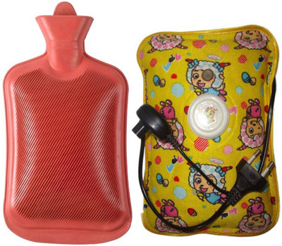 

CRETO Super Magic Pain Relief E -900 Combo Pack of Electric Hot water bag and Non Electric Hot Water Bottle 1 L Hot Water Bag(Multicolor)