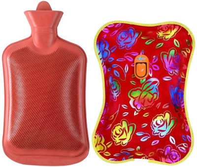 

CRETO Super Deluxe Plus + Combo Pack of Pain Relief Electric Hot water bag and Non Electric Hot Water Bottle 1 L Hot Water Bag(Multicolor)