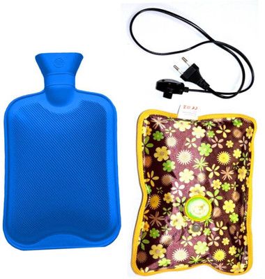 

CRETO Super Comfort Pain Reliever 2 Pack Combo of Electric Hot water bag and Non Electric Hot Water Bottle 1 L Hot Water Bag(Multicolor)