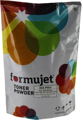 

Formujet 36A Polyester Toner Powder 1 Kg for Refilling Laser jet Toner Cartridge HP 88A / 278A / 285A/ 35A / 36A and Canon 925, 325, 725, 328, 728, 337 etc Single Color Ink Toner(Black)