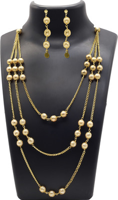 Shining Jewel Brass Jewel Set(Gold)