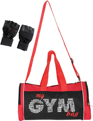 

L'AVENIR MY GYM BAG - BLACK/RED (with SIDE POCKETS) Gym & Fitness Kit