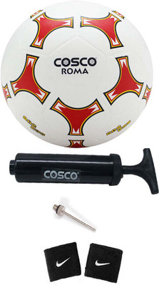 

Cosco Combo of Football ( Roma : Size -5 ) Color on Availability), ( 1 Pump ), ( 2 Band ) Football Kit