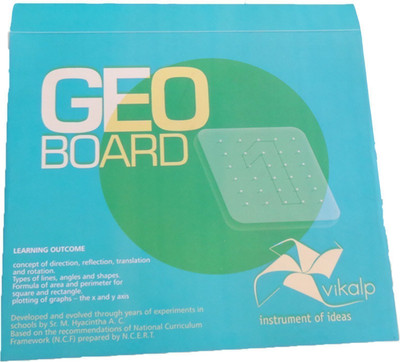 

Vikalp India Pvt. Ltd. Maths Geo Board : Learning Geometry Concepts using Geoboard Manipulative |Educational Toys/Learning Kits/Educational Kits/Math Kit(Multicolor)