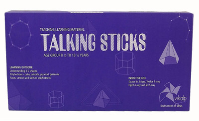 

Vikalp India Pvt. Ltd. Talking Sticks : Learn to Make 3D Geometric Shapes using Straws |Educational Toys/Learning Kits/Educational Kits/Math Kit(Multicolor)