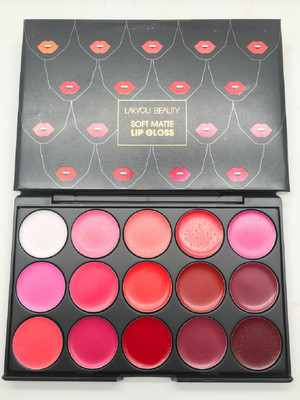 

LAKYOU BEAUTY 15 Pallet Soft Matt Lipgloss(15 ml, multicolor)