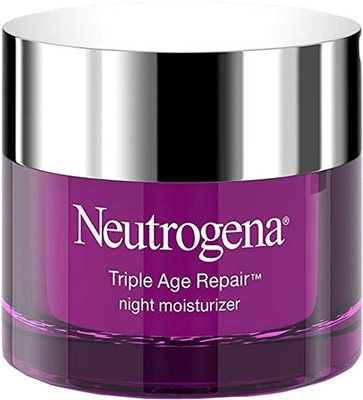 

Neutrogena Triple Age Repair Anti-Wrinkle Night Moisturizer with Vitamin C, Smooths the look of Wrinkles, Evens Skin Tone, Firms Skin, 1.7 oz(30 g)