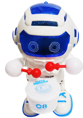 

Collectionmart Musical 4D Light Drum Robot for Kids(White)