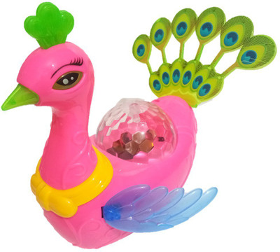 

Collectionmart Musical Dancing Peacock Toy for Kids(Pink)
